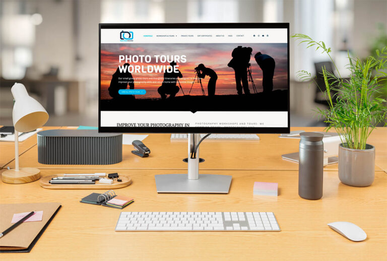 Website on desktop example