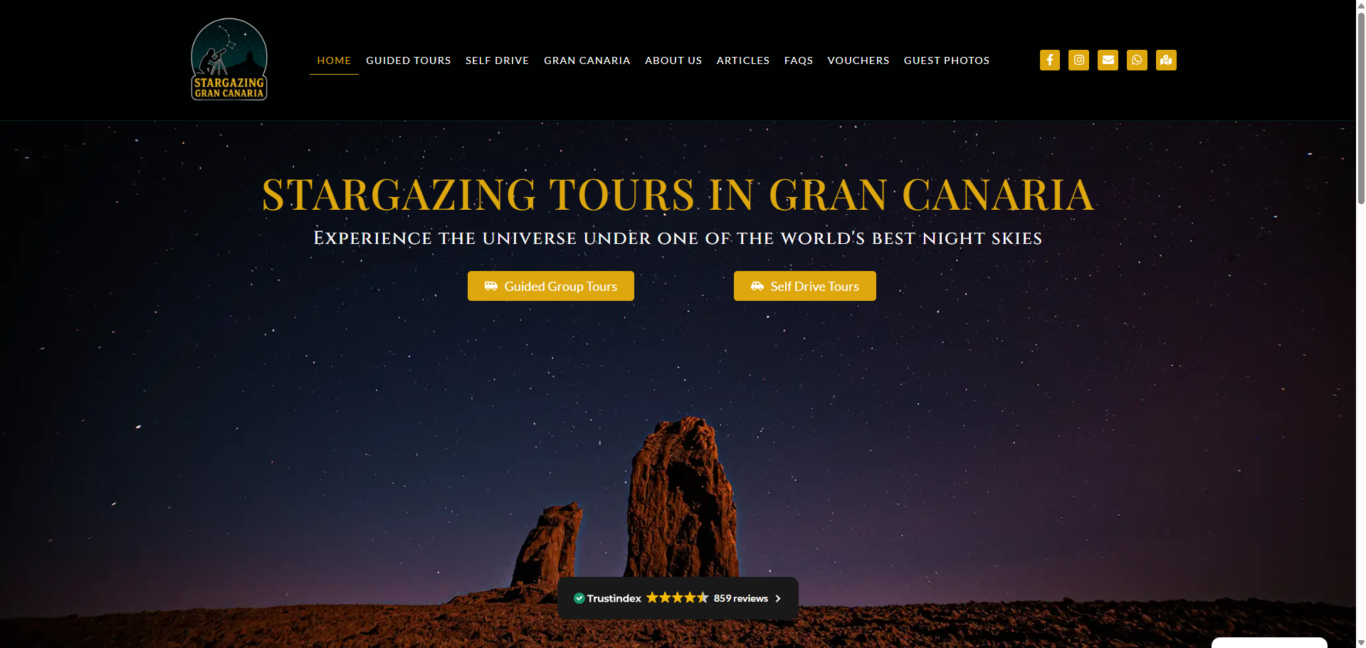 Stargazing Gran Canaria - WordPress website by Ian Middleton